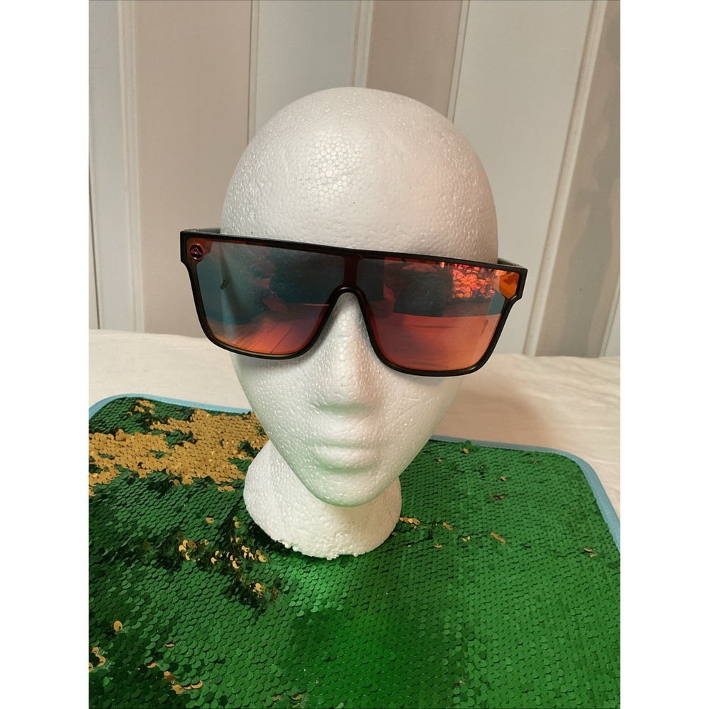 Men's sunglasses Quicksilver SCIFI Shield mirror Polarized UV400 Orange‎ Red